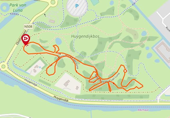 Heerhugowaard route op de kaart